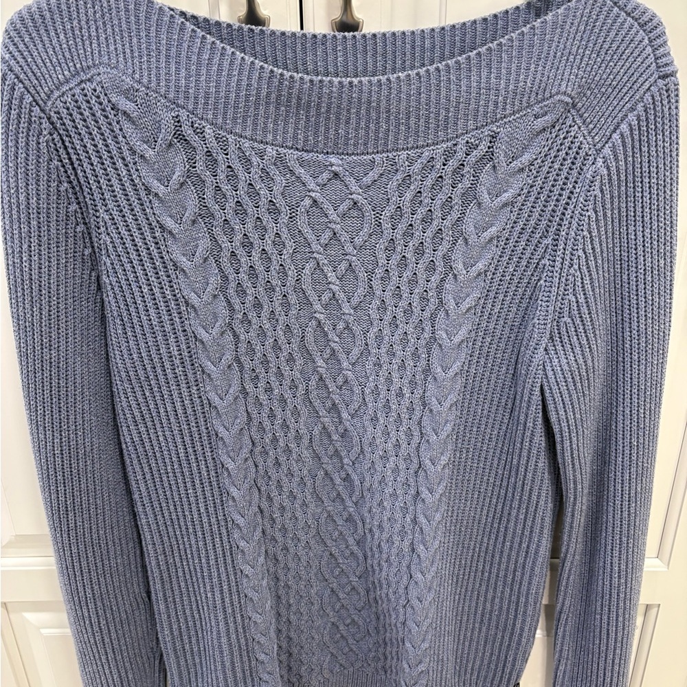 Tommy Hilfiger Women's Cable Knit Sweater - Light Blue size small